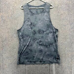 Lululemon Fundamental Tank Mens XL Gray Tie Dye Pima Cotton Sleeveless Shirt